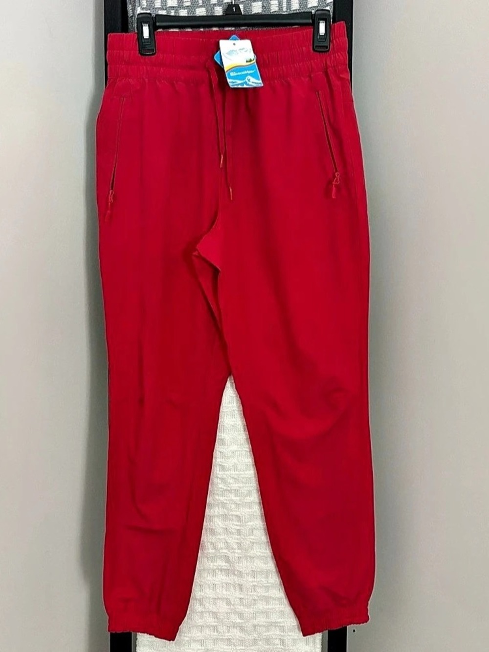 MAGCOMSEN women Jogger Pants Red Medium
